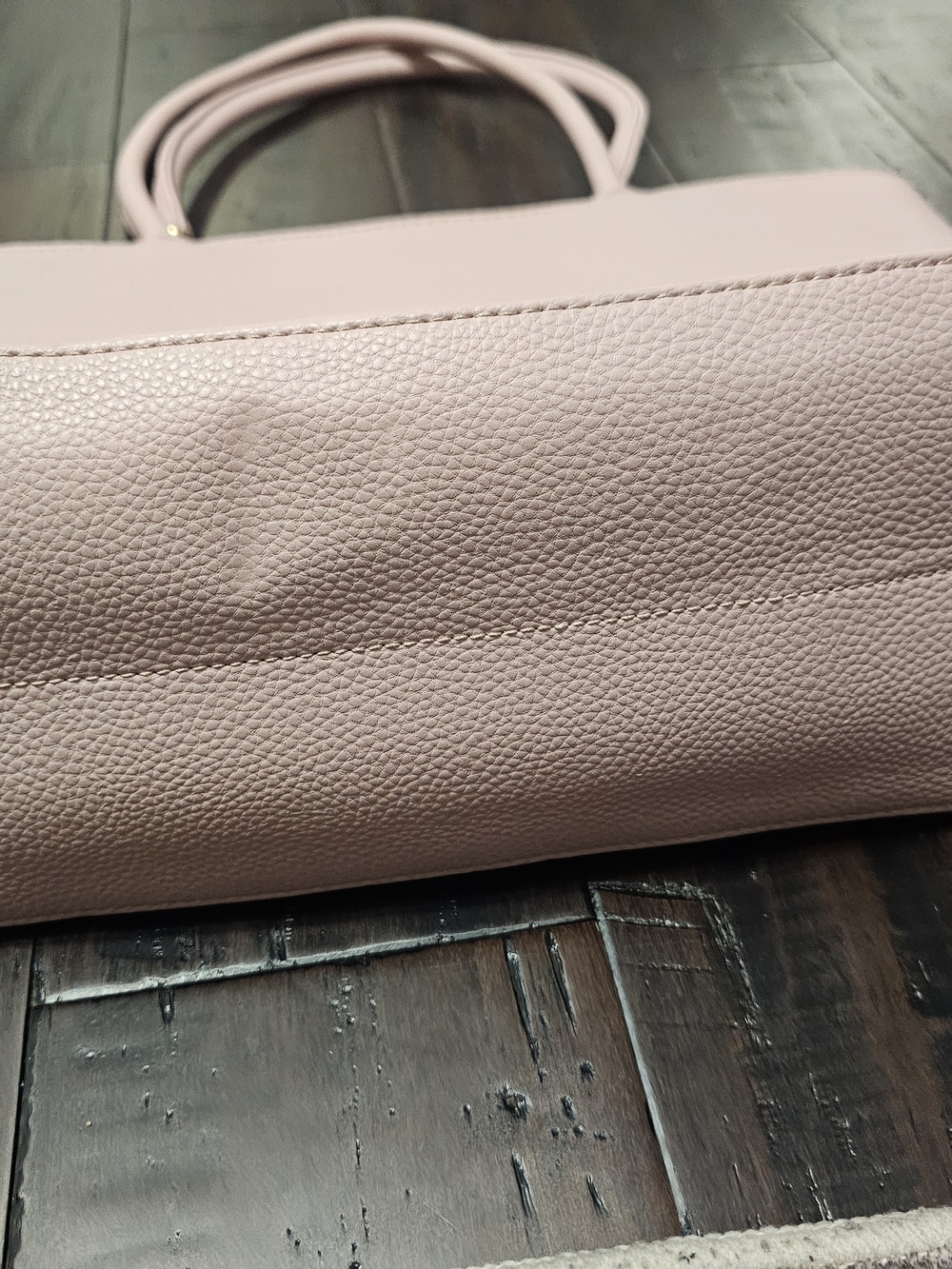 Grossi Quilted Pink Tote Bag with Gold Accent - Picture 2 of 6